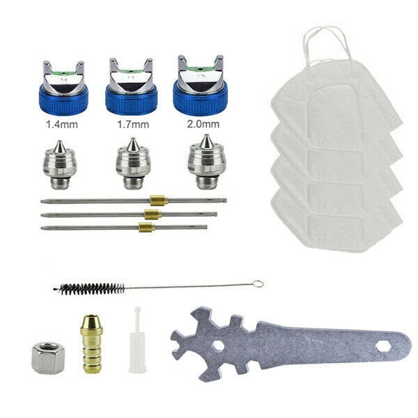 SPRAY GUN WITH ACCESSORIES | HVLP | 600 CM³ | Ø 1.4 MM / Ø 1.7 MM / Ø 2.0 MM (SG600S)