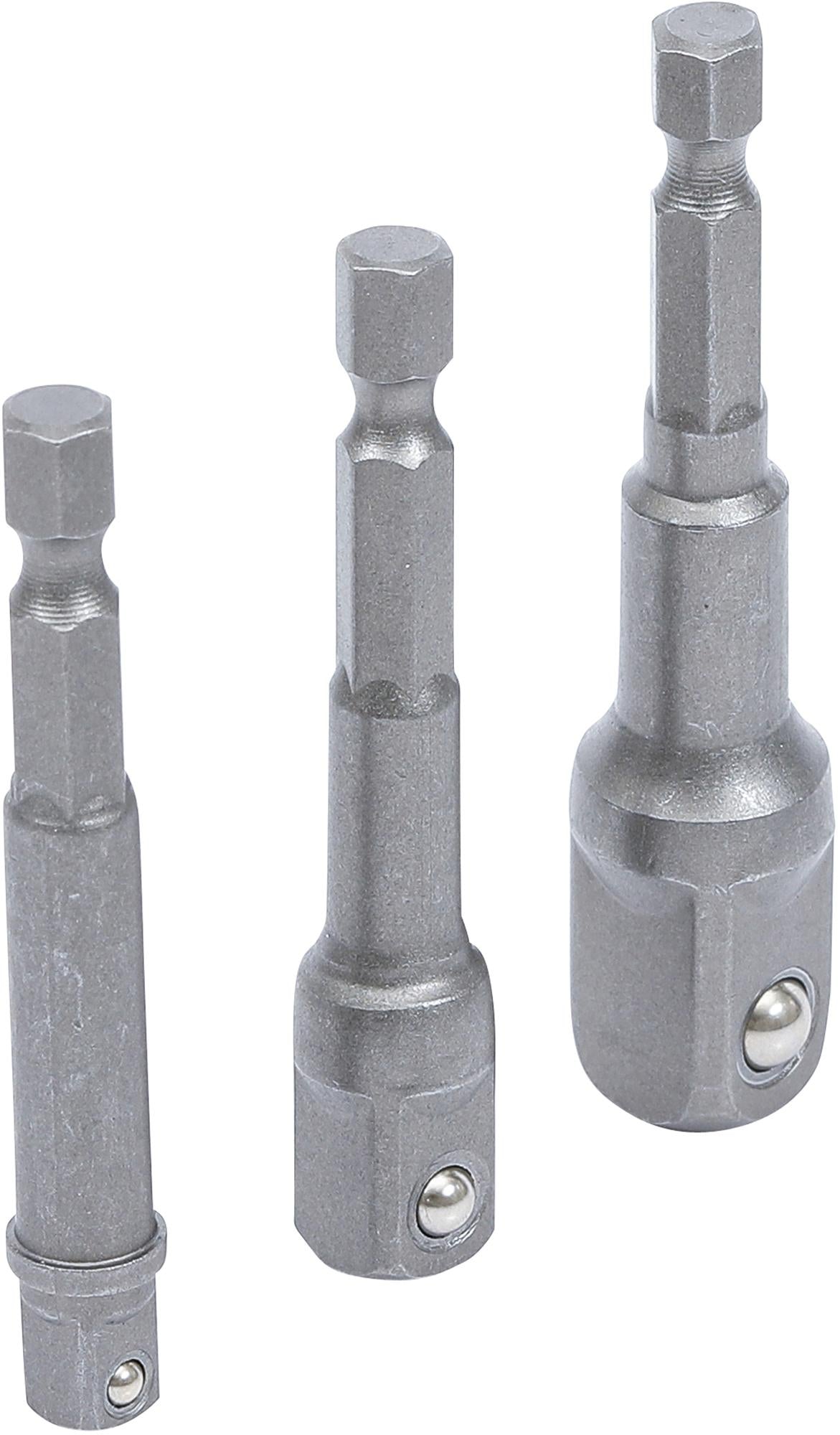 ELECTRIC DRILL ADAPTOR SET | 6.3 MM (1/4") DRIVE | 6.3 MM (1/4") / 10 MM (3/8") / 12.5 MM (1/2") | 3 PCS. (8204)