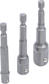 ELECTRIC DRILL ADAPTOR SET | 6.3 MM (1/4") DRIVE | 6.3 MM (1/4") / 10 MM (3/8") / 12.5 MM (1/2") | 3 PCS. (8204)