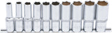 SOCKET SET, HEXAGON, DEEP | 12.5 MM (1/2") DRIVE | INCH SIZES | 10 PCS. (2435)