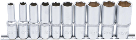SOCKET SET, HEXAGON, DEEP | 12.5 MM (1/2") DRIVE | INCH SIZES | 10 PCS. (2435)