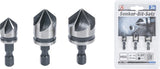COUNTERSINK BIT SET | HSS | 6.3 MM (1/4") | 12 - 16 - 19 MM | 3 PCS. (70052)