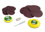 ANGLE PNEUMATIC GRINDER / ORBITAL POLISHER | 50 MM+70 MM PADS | 10 PCS. SHEETS (AS2031)