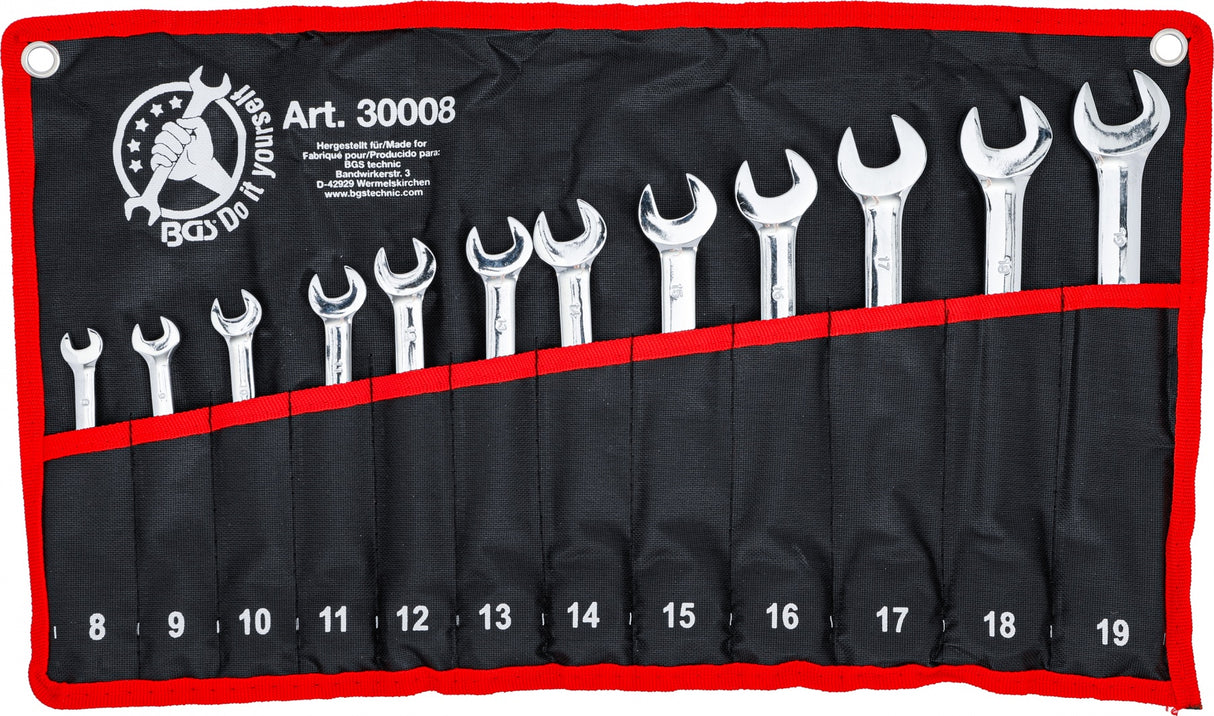 RATCHET COMBINATION WRENCH SET | REVERSIBLE | 8 - 19 MM | 12 PCS. (30008)