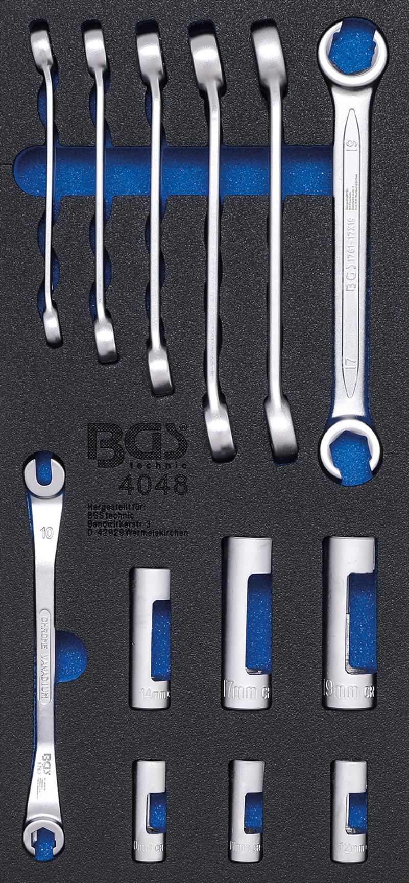 TOOL TRAY 1/3: FLARE NUT WRENCH AND SPECIAL SOCKET | 10 MM (3/8") | 13 PCS. (4048)
