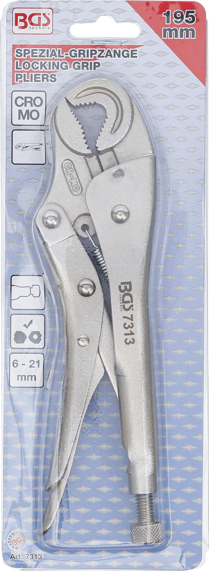 LOCKING GRIP PLIERS | ROUND JAWS | 175 MM | 6 - 21 MM (7313)