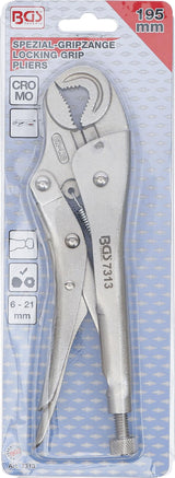 LOCKING GRIP PLIERS | ROUND JAWS | 175 MM | 6 - 21 MM (7313)