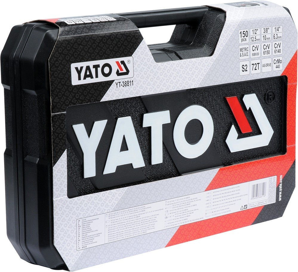 SOCKET SET 1/4", 3/8" & 1/2" 150PCS (YT-38811)