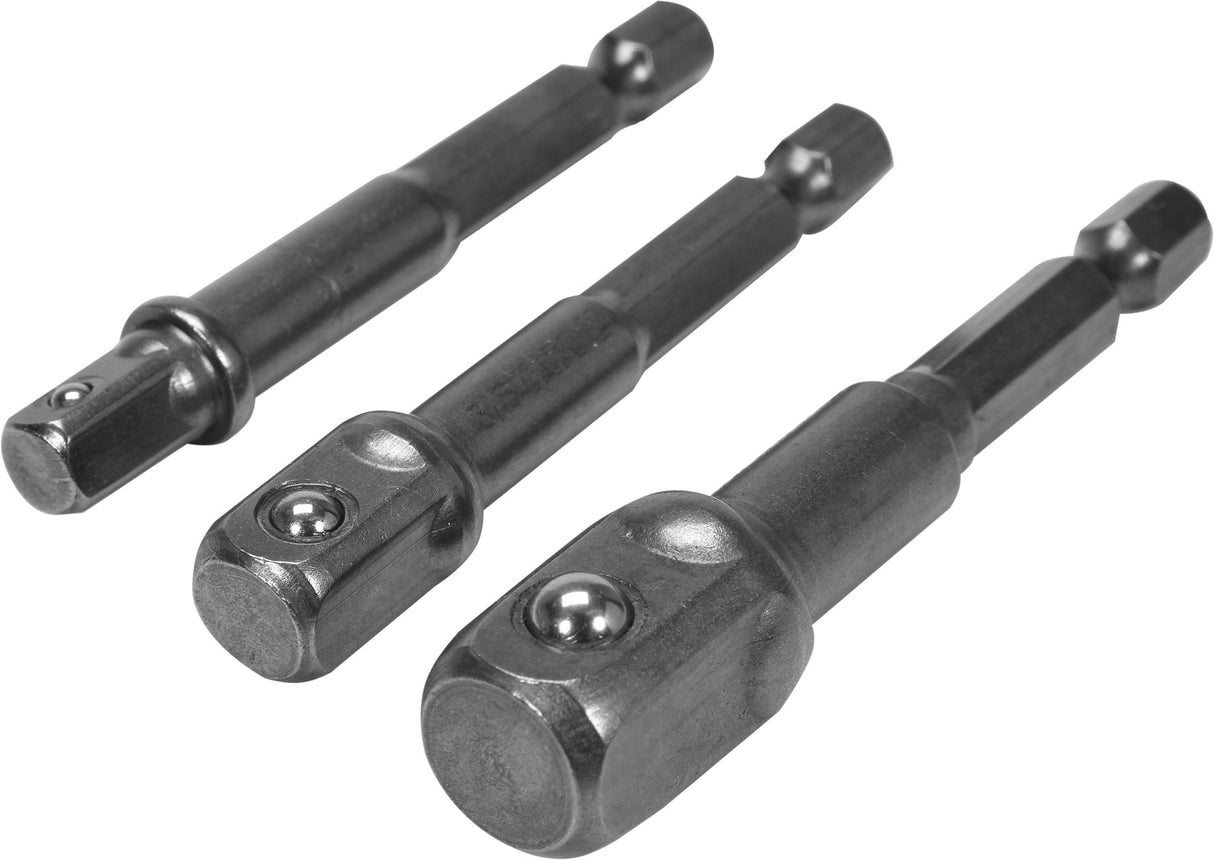 3PCS SOCKET ADAPTER HEX 1/4, 3/8, 1/2 (YT-04685)