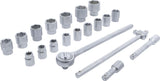 SOCKET SET | 20 MM (3/4") DRIVE | 19-50 MM | 20 PCS. (1202)