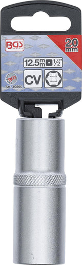 SOCKET, HEXAGON, DEEP| 12.5 MM (1/2") DRIVE | 20 MM (10560)