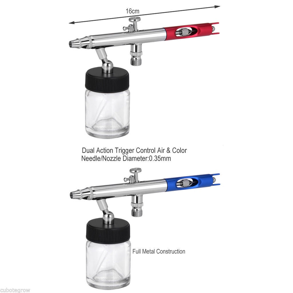 PROFESSIONAL AIRBRUSH SET WITH HOSES 18 PCS. (6+6+6) (ABS12-1)