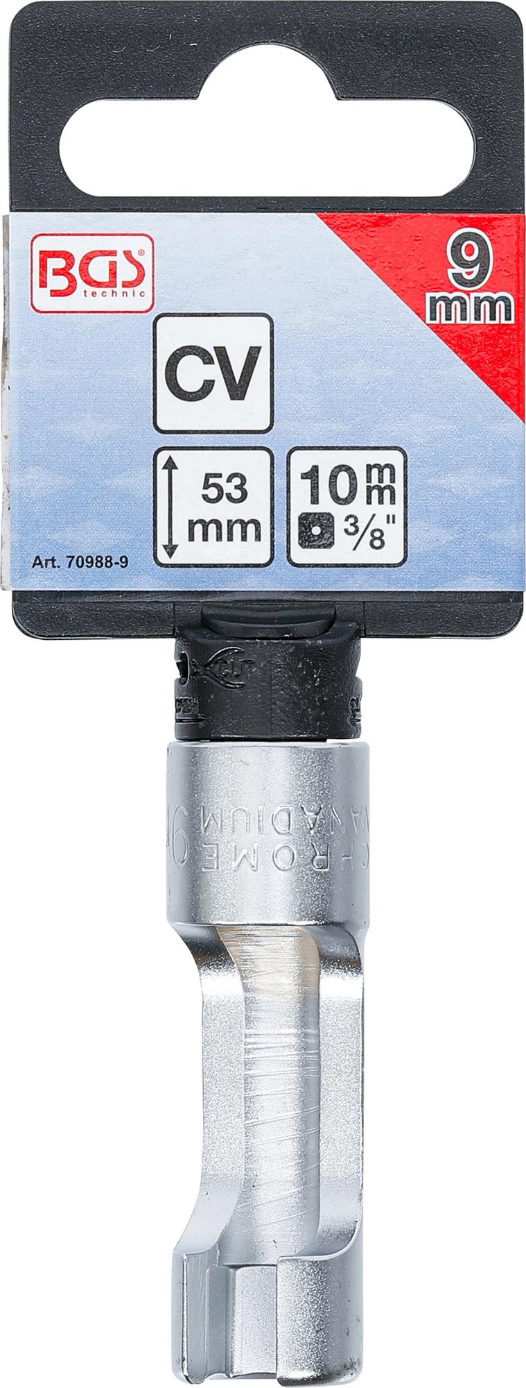 SPECIAL SOCKET, SLOTTED | 10 MM (3/8") DRIVE | 9 MM (70988-9)