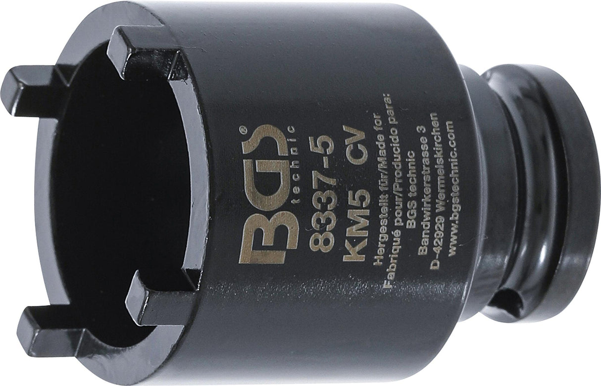 GROOVE NUT SOCKET | EXTERNAL TOOTH | KM5 (8337-5)