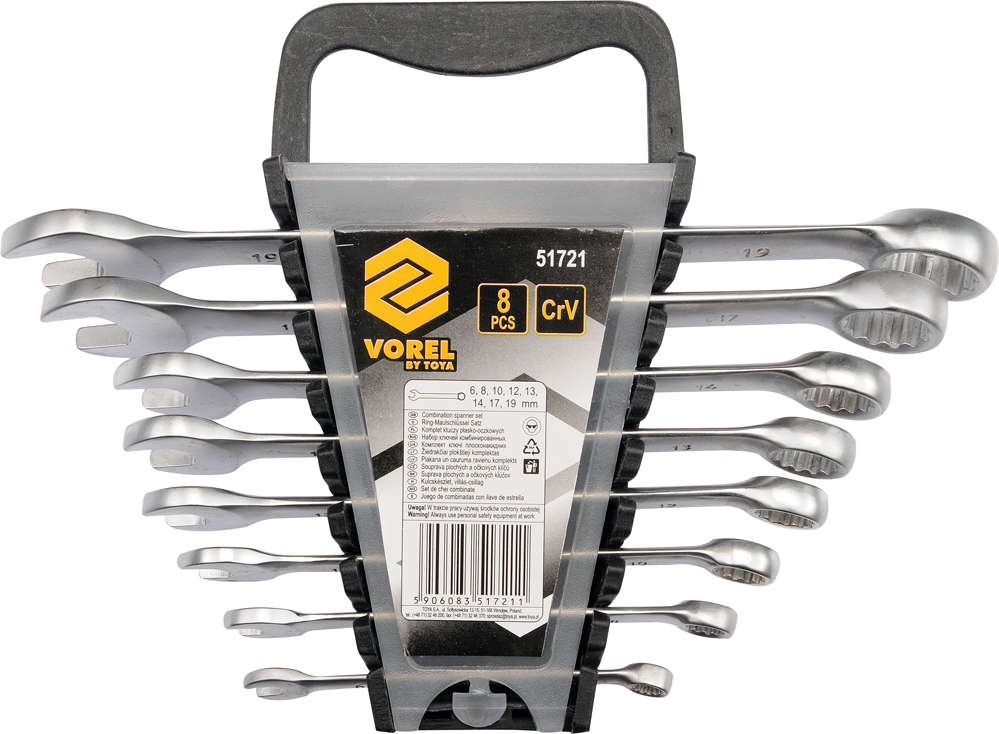 COMBINATION SPANNER SET 8PCS  6-19MM (51721)