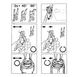 CIRCLIP PLIERS WITH EXCHANGEABLE HEADS | 160 MM | 5 PCS. (454)