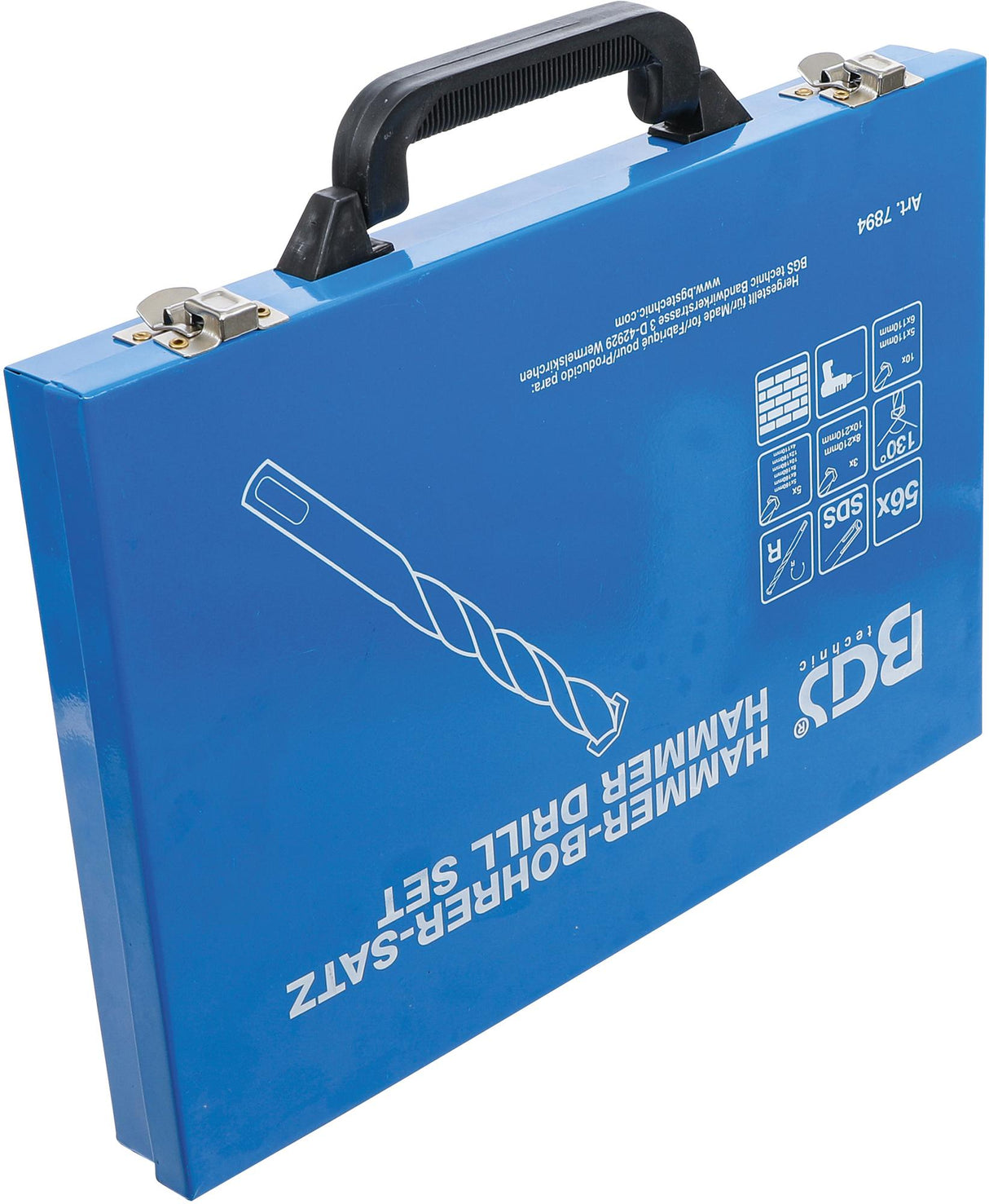HAMMER DRILL SET | SDS SHAFT | CARBIDE TIPPED | 4 - 12 MM | 56 PCS. (7894)
