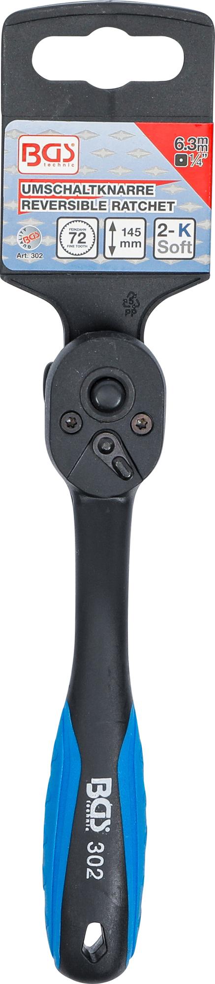 REVERSIBLE RATCHET, PLASTIC BODY | 6.3 MM (1/4") (302)