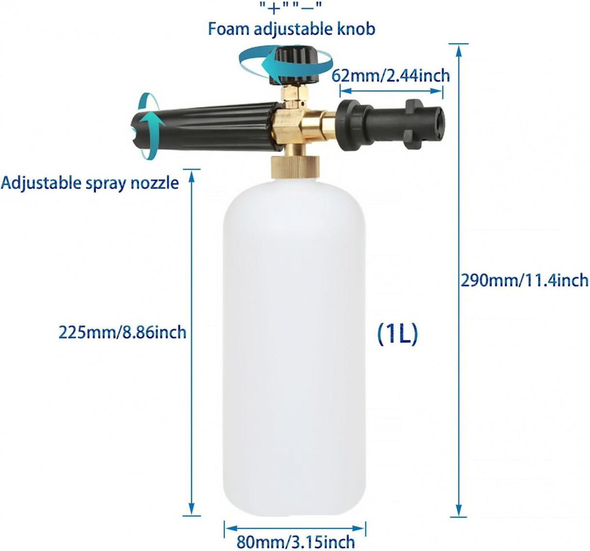 FOAM GENERATING GUN | SNOW FOAM | COPPER | 1L (WG1C)