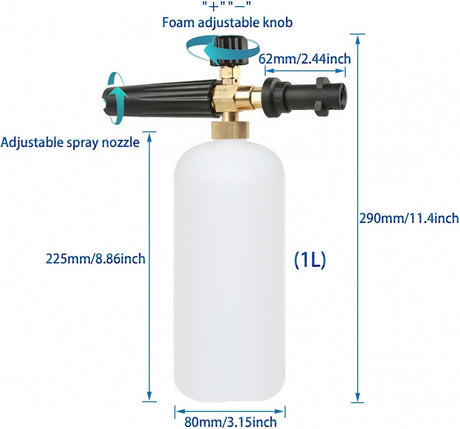 FOAM GENERATING GUN | SNOW FOAM | COPPER | 1L (WG1C)