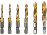 COMBINED DRILL TAPS SET HEX 6PCS M3-M10 (24200)