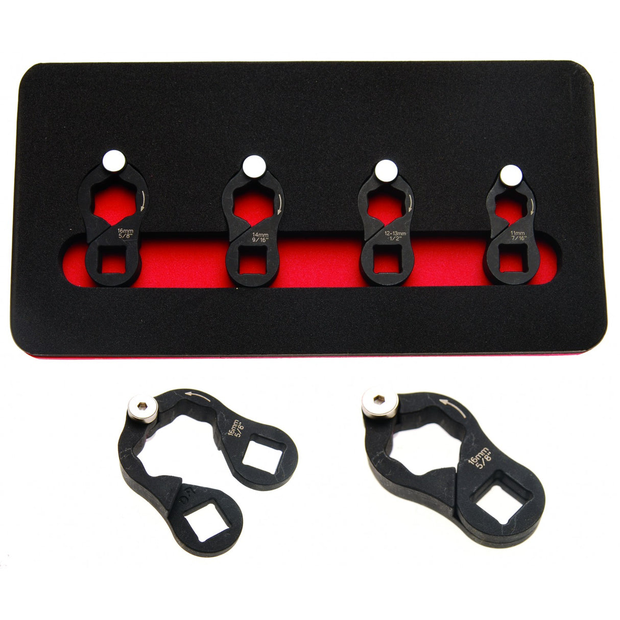 BUTTERFLY TYPE WRENCH SET 4 PCS., 11.2-16 MM (1380)