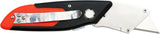 UTILITY KNIFE WITH TRAPEZOIDAL BLADES, RUBBERIZED (YT-76061)