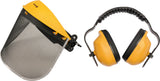 FACE SHIELD W. STEEL MESH AND EAR MUFF (74462)