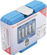 SPARK PLUG SOCKET SET HEXAGON | 12.5 MM (1/2") DRIVE | 14 - 21 MM | 5 PCS. (6641)