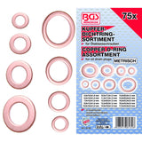 SEAL RING ASSORTMENT | COPPER | METRIC | FOR OIL DRAIN PLUGS | 75 PCS. (8132)