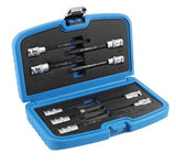BIT SOCKETSET | FOR CYLINDER HEAD SCREWS | 12.5 MM (1/2") DRIVE | 9 PCS. (5014)