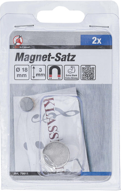 MAGNET SET | EXTRA STRONG | Ø 18 MM | 2 PCS. (79911)