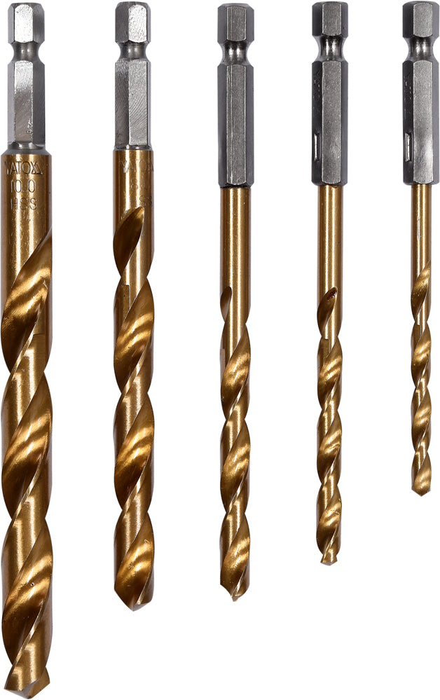 METAL DRILLS 5PCS 4-10MM HSS HEX TIN COA (YT-44700)