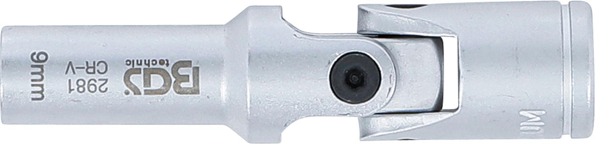 GLOW PLUG JOINT SOCKET, HEXAGON | 10 MM (3/8") DRIVE | 9 MM (2981)