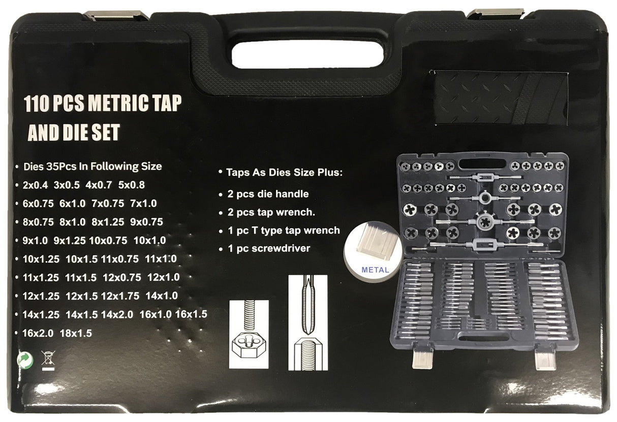 TAP AND DIE SET | M2 - M18 | 110 PCS. (1900WW)