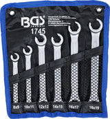 DOUBLE RING SPANNER SET, OPEN TYPE | 8 X 9 - 18 X 19 MM | 6 PCS. (1745)