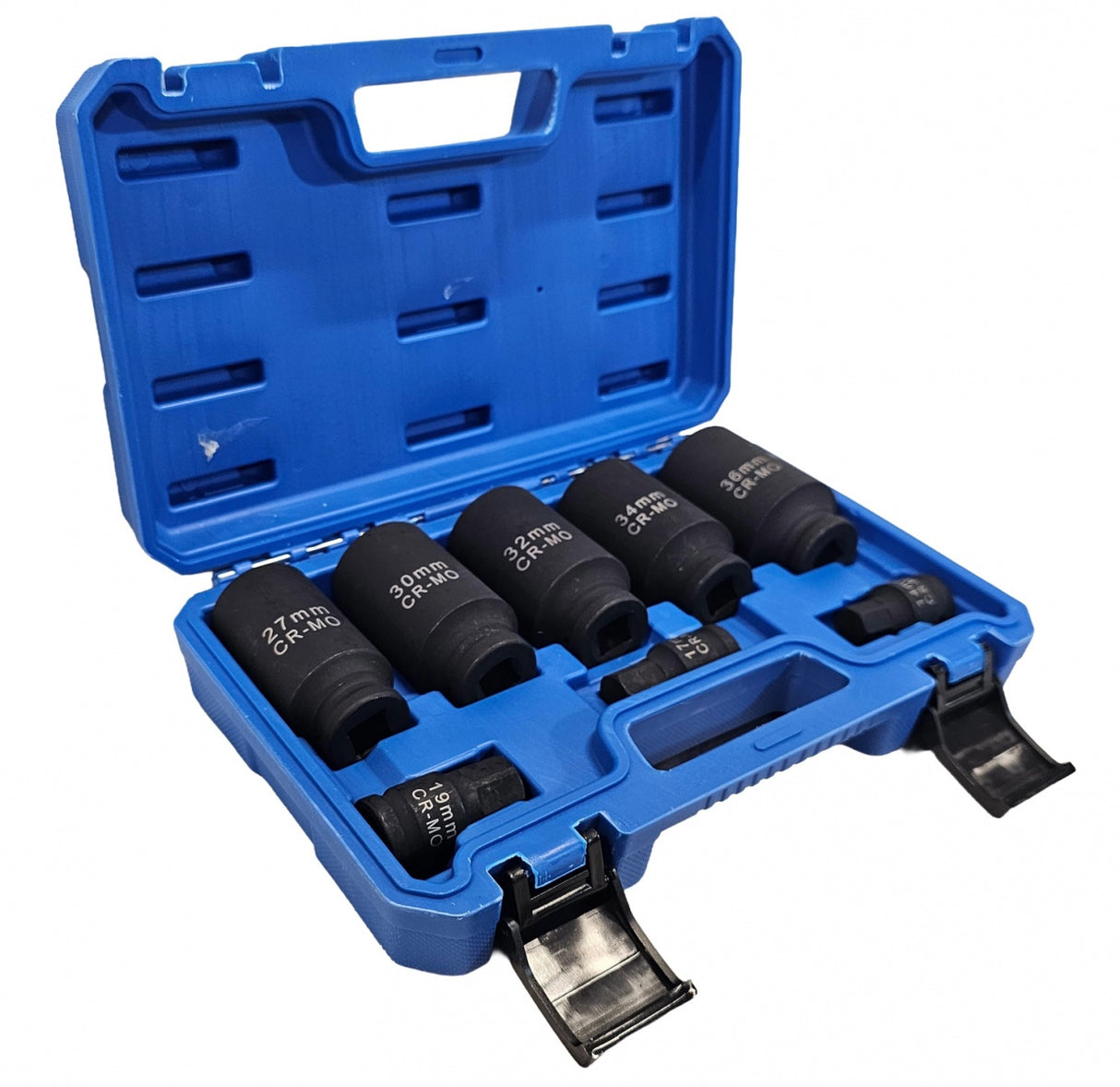 LONG IMPACT SOCKET SET | 12-POINT | WITH BIT SET | 27 - 36 MM | 8 PCS. (SK5335)