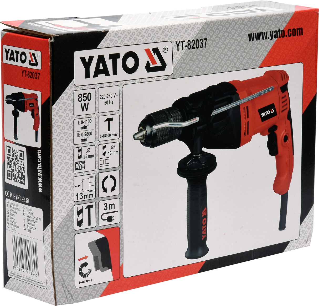 IMPACT DRILL 850W WITH 2 GEARS (YT-82037)