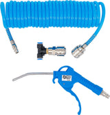 AIR BLOW GUN | WITH SPIRAL AIR HOSE AND T-CONNECTOR (74253)