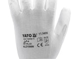 WORKING GLOVES NYLON/PU WHITE S. 10 (YT-7470)