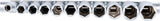 SOCKET SET, HEXAGON, DEEP | 10 MM (3/8") DRIVE | 8 - 19 MM | 11 PCS. (2222)