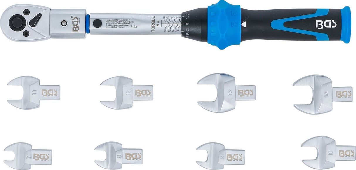 TORQUE WRENCH SET | FOR 9 X 12 MM INSERT TOOLS | 6 - 30 NM | 10 PCS. (7192)