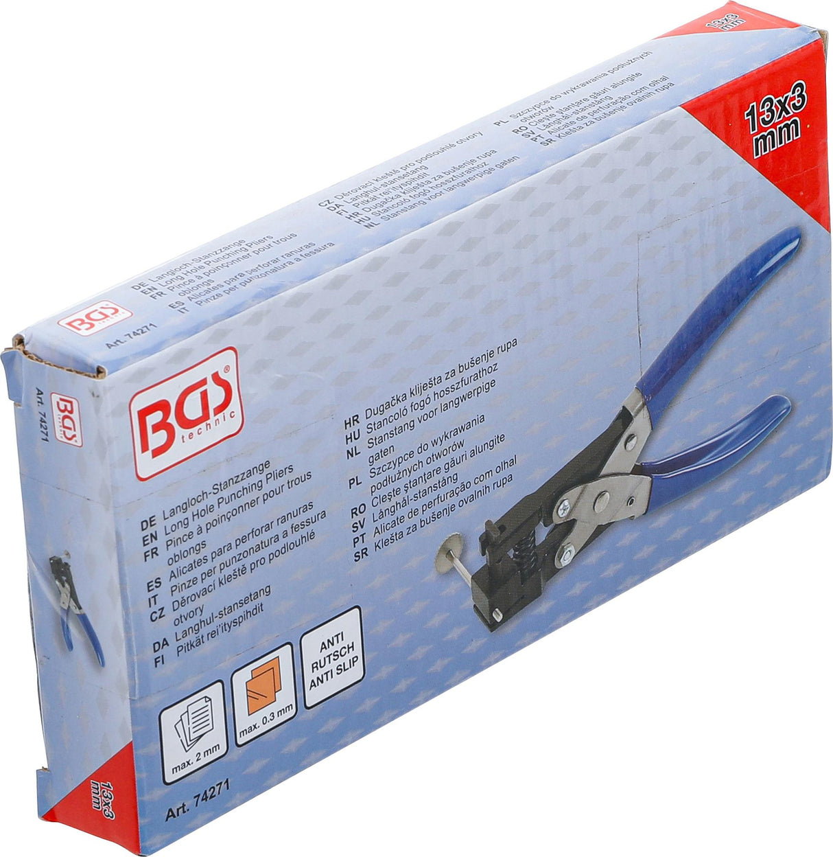 LONG HOLE PUNCHING PLIERS | 13 X 3 MM (74271)