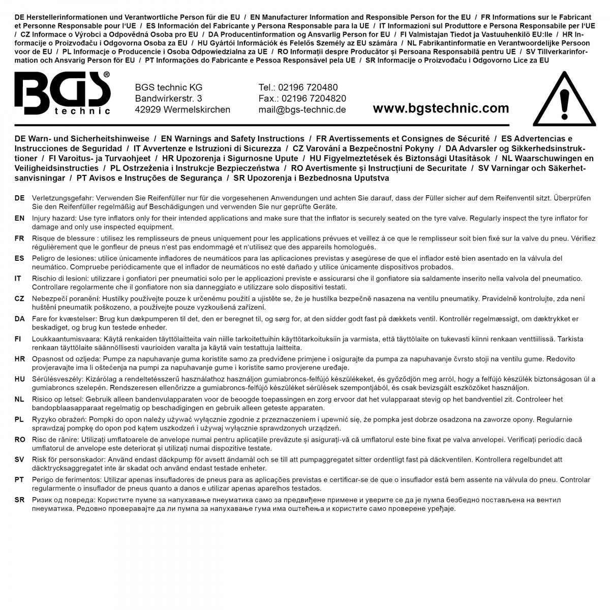TYRE INFLATOR WITH PRESSURE GAUGE | DIGITAL | 0 - 16 BAR (3359)