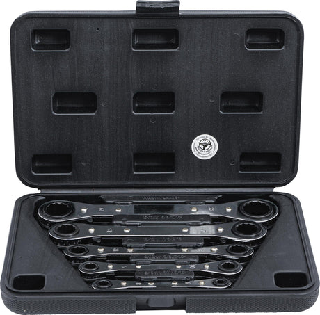 DOUBLE ENDED RATCHET WRENCH SET, STRAIGHT, REVERSIBLE | 6 X 8-19 X 22 MM | 5 PCS. (1450)