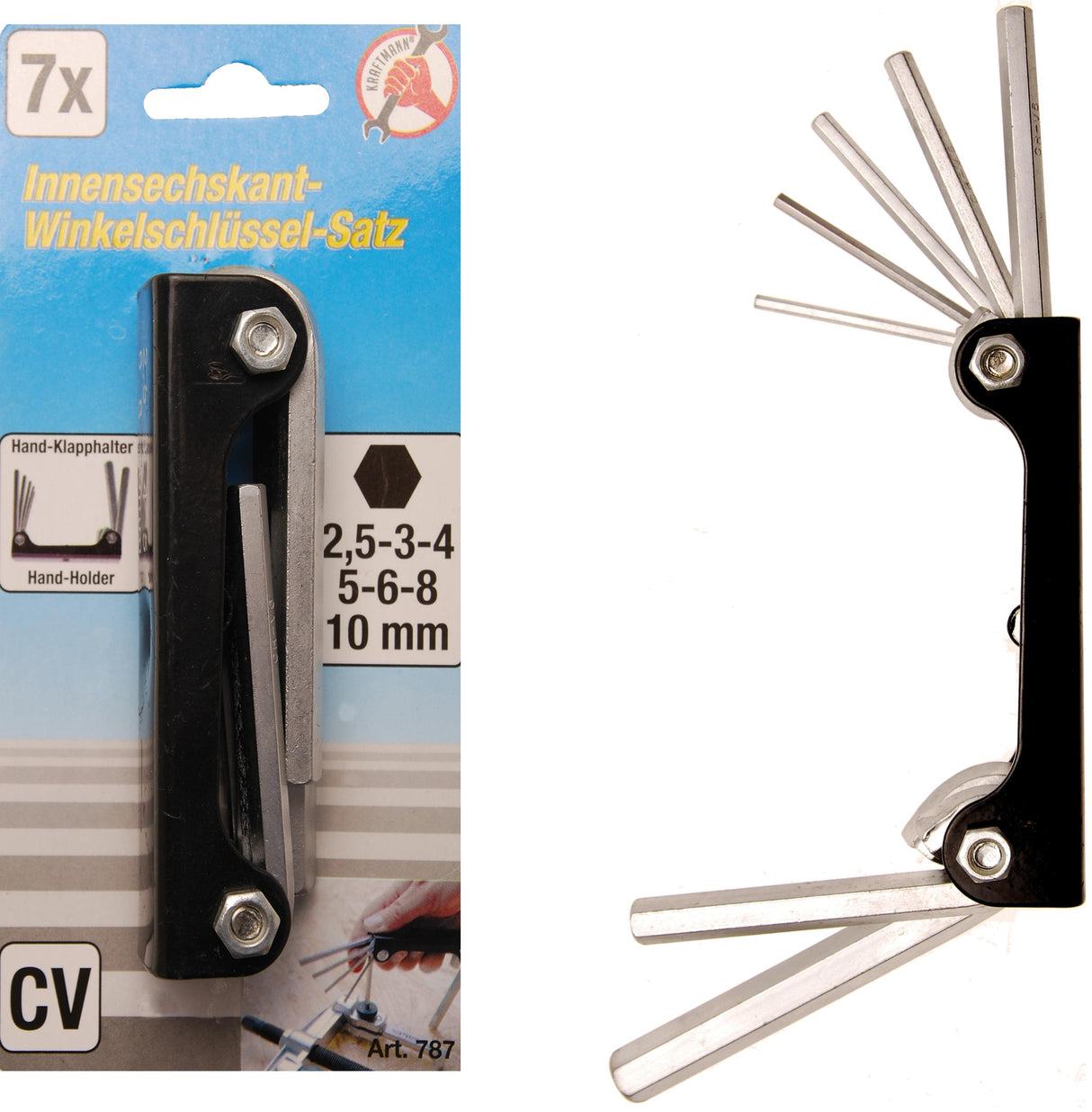 HEXAGON WRENCH SET | INTERNAL HEXAGON 2.5 - 10 MM | 7 PCS. (787)