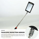 TELESCOPIC SQUARE MIRROR | 285 - 870 MM | WITH 2 LED (9302V)