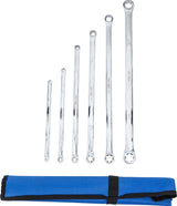 DOUBLE RING SPANNER SET WITH E-TYPE RING HEADS | EXTRA LONG | E6 X E7 - E22 X E24 | 6 PCS. (70331)