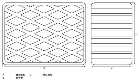 RUBBER PAD | FOR AUTO LIFTS | 160 X 120 X 80 MM (7040)