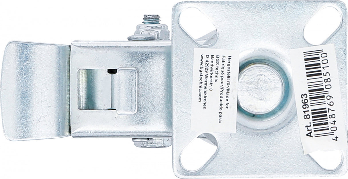 SWIVEL CASTOR WITH BRAKE | RUBBER | WITH ASSEMBLY PLATE | Ø 50 MM (81963)